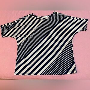 Plus Size Woman Striped Tops- 2X